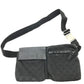 GUCCI 28566 GG Body Bag, Belt Bag, Waist Bag, GG Canvas/Leather, Men's, Black