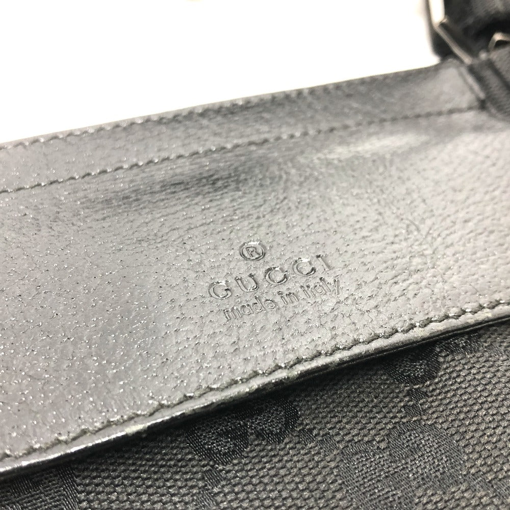 GUCCI 28566 GG Body Bag, Belt Bag, Waist Bag, GG Canvas/Leather, Men's, Black