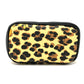 VERSACE Leopard Print Mini Bag, Makeup Pouch, Nylon/Leather, Women's, Yellow