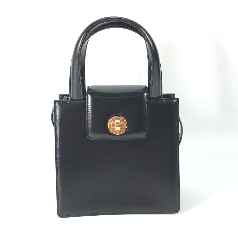 BVLGARI ロゴ 2WAY 2WAYバッグ カバン バッグ ショルダーバッグ ハンドバック ハンドバッグ レザー レディース ブラック