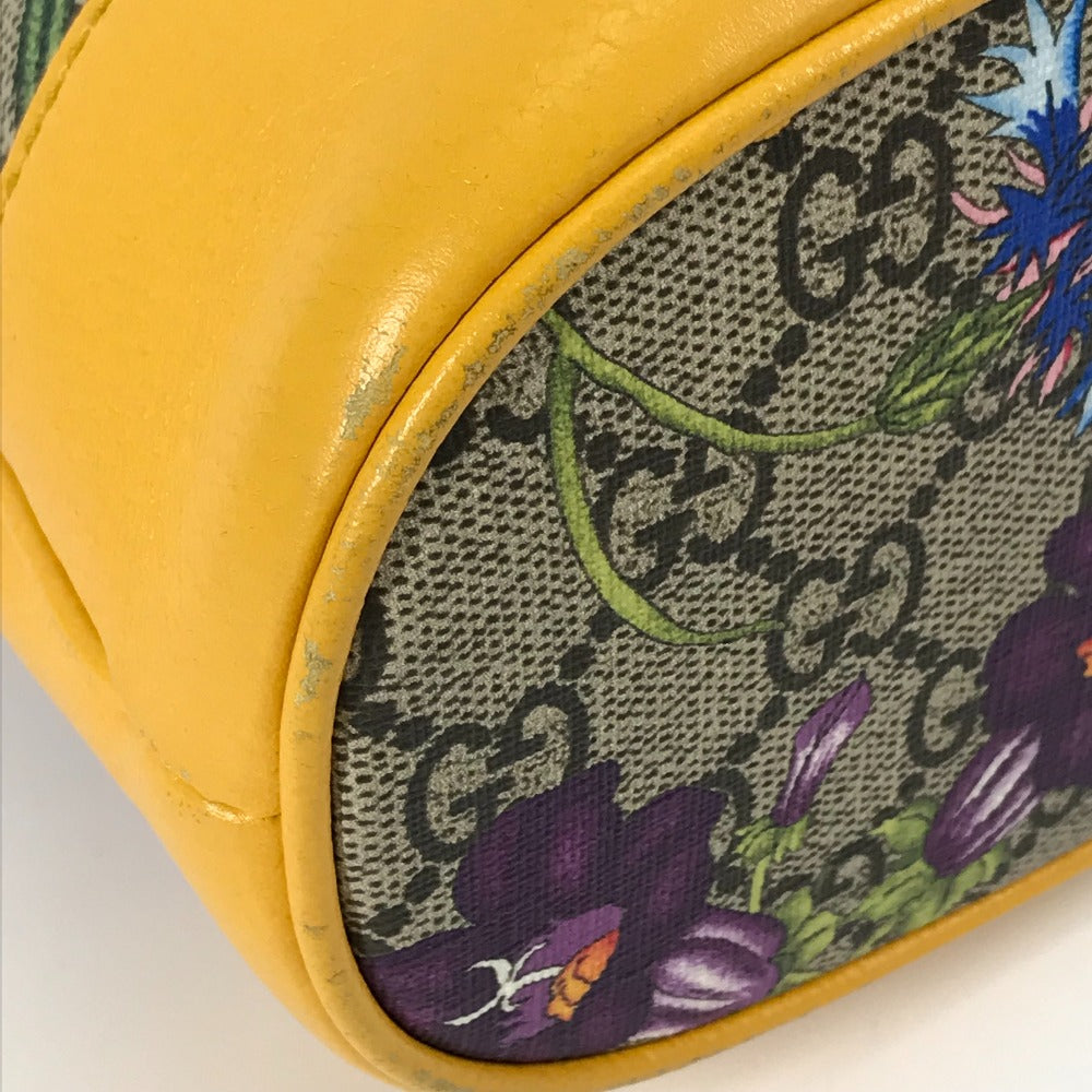 GUCCI 550621 GG フローラ フラワー スモール バケット 2WAY ショルダーバッグ 斜め掛け ばけつ ハンドバッグ GGスプリームキャンバス レディース ベージュ