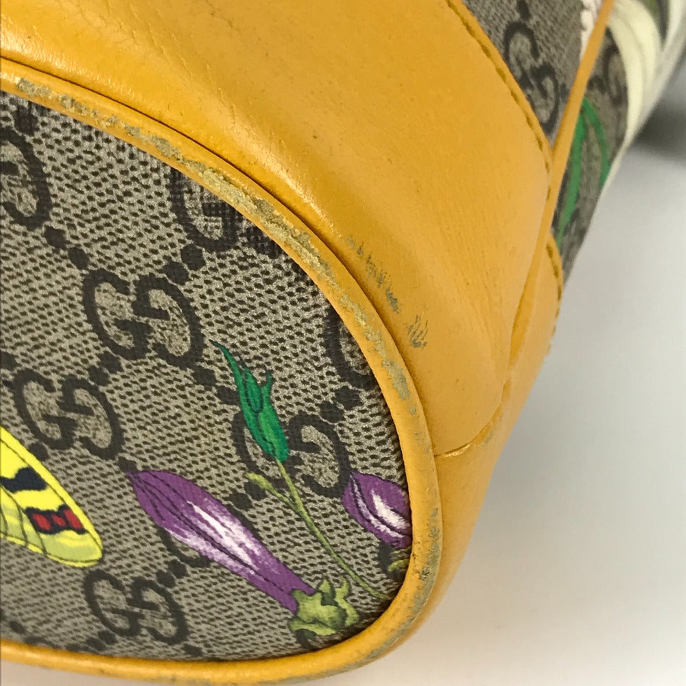 GUCCI 550621 GG フローラ フラワー スモール バケット 2WAY ショルダーバッグ 斜め掛け ばけつ ハンドバッグ GGスプリームキャンバス レディース ベージュ