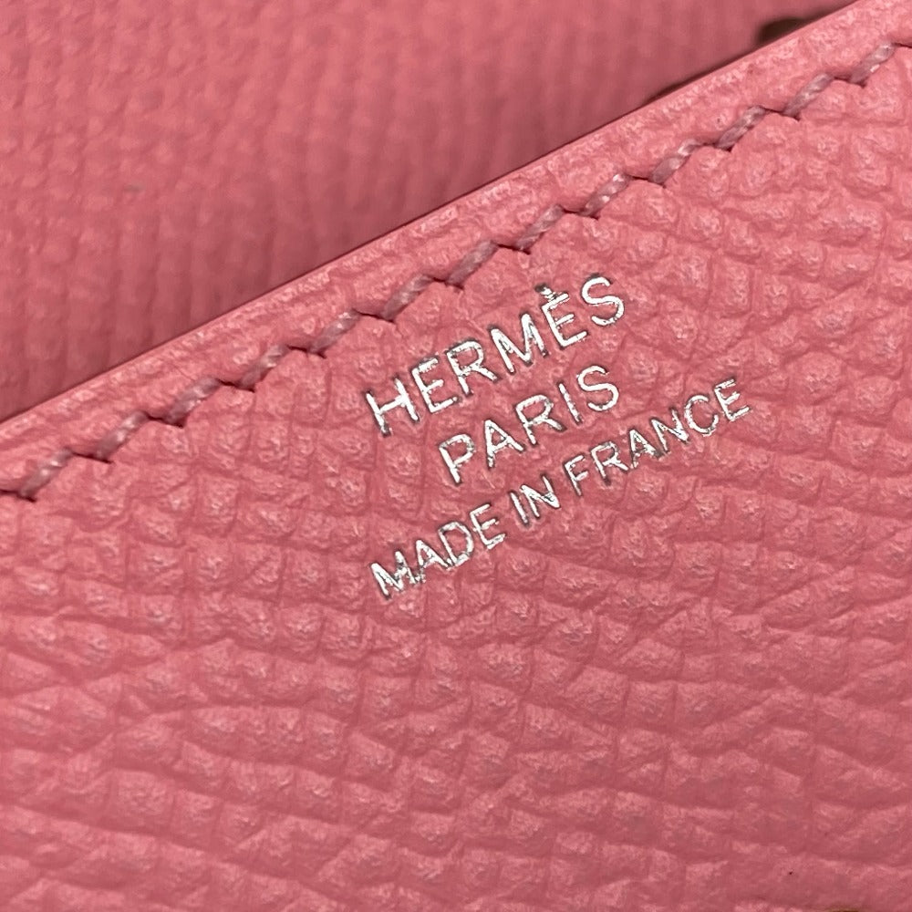 HERMES Levain Quatre Wallet, Coin Purse, Epsom Leather, Women's, Rose Confetti, Pink