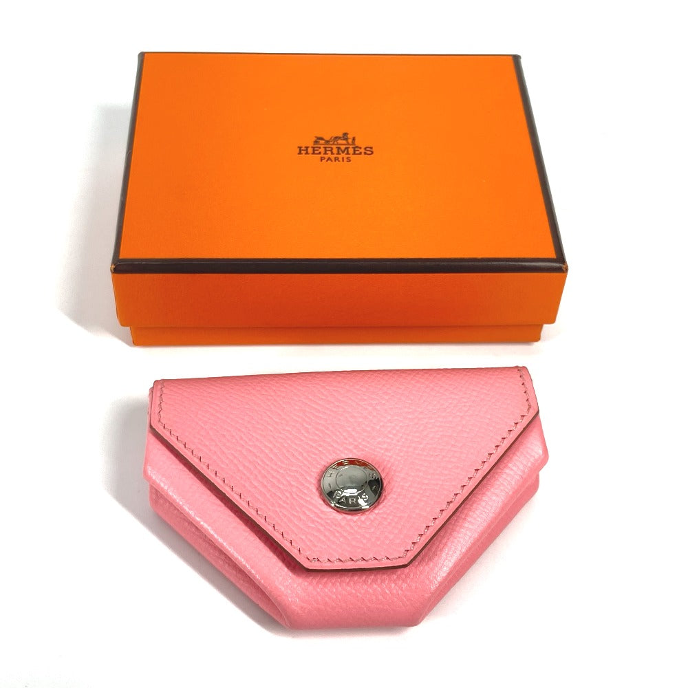 HERMES Levain Quatre Wallet, Coin Purse, Epsom Leather, Women's, Rose Confetti, Pink