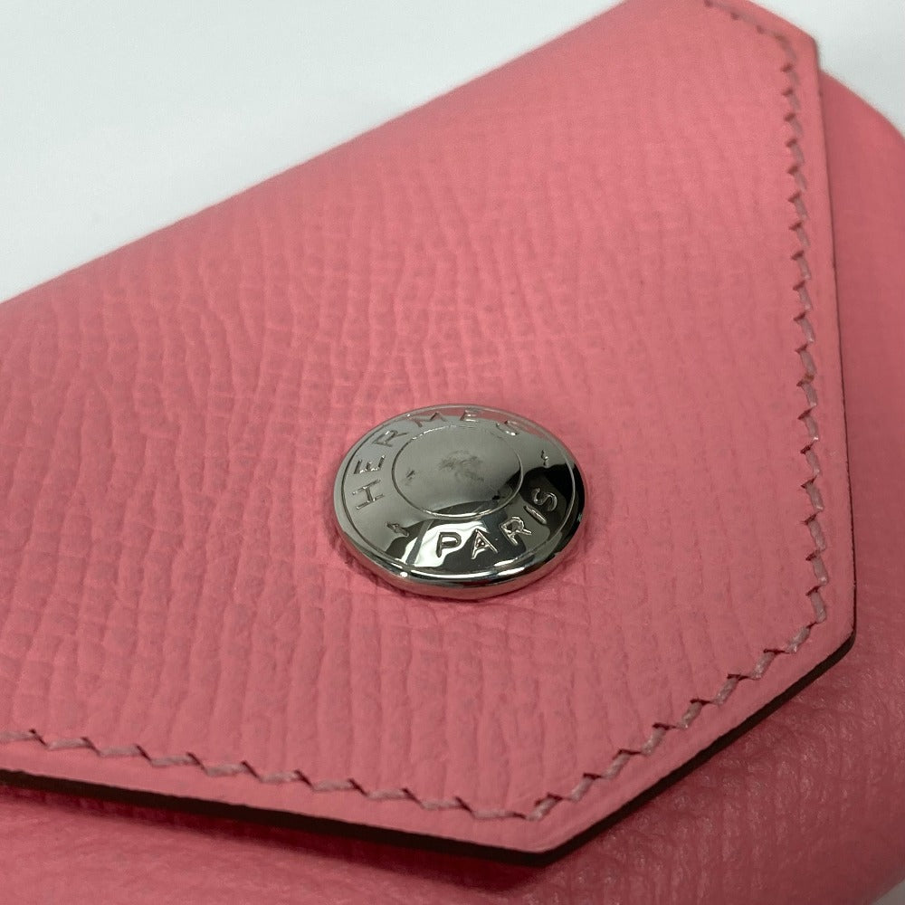 HERMES Levain Quatre Wallet, Coin Purse, Epsom Leather, Women's, Rose Confetti, Pink