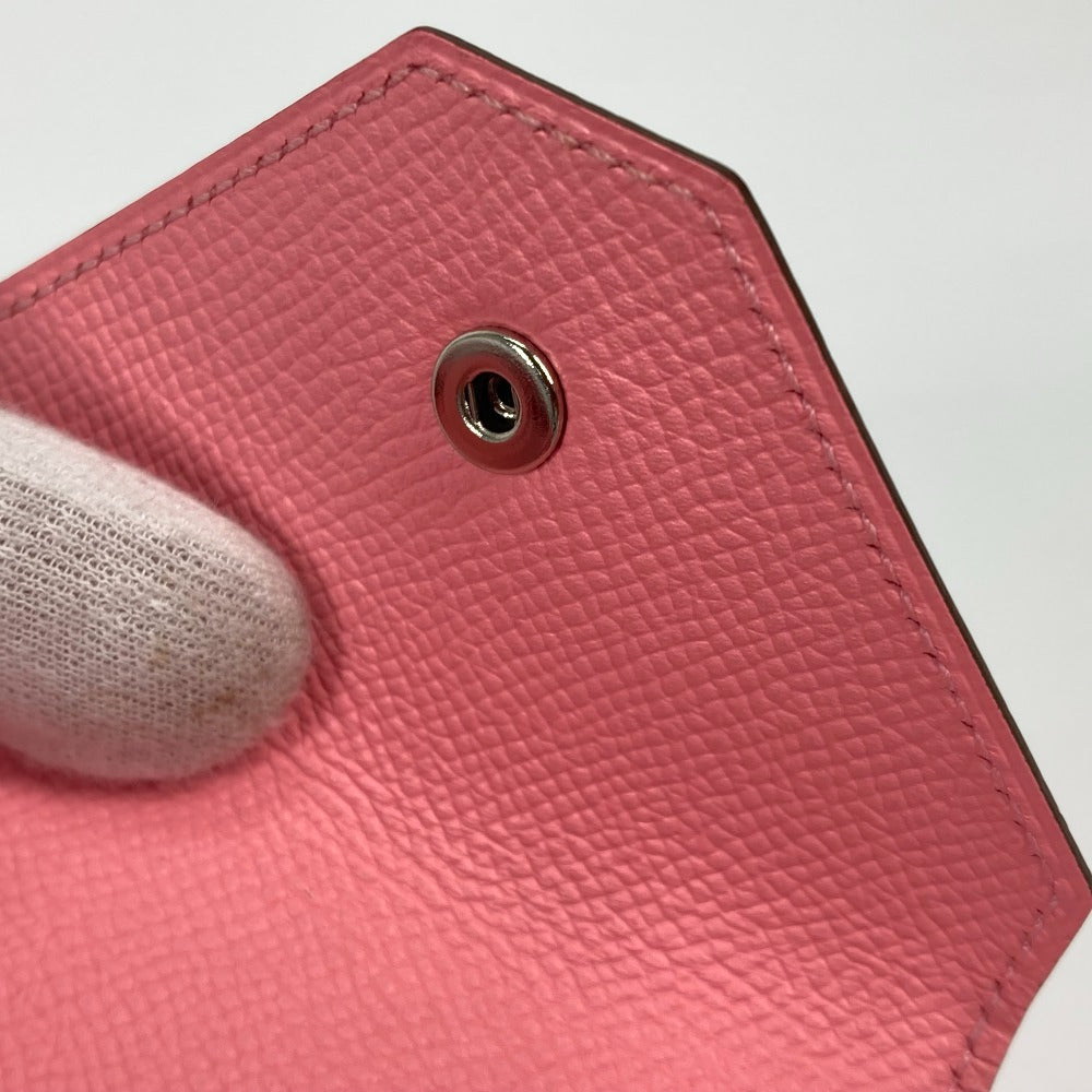 HERMES Levain Quatre Wallet, Coin Purse, Epsom Leather, Women's, Rose Confetti, Pink