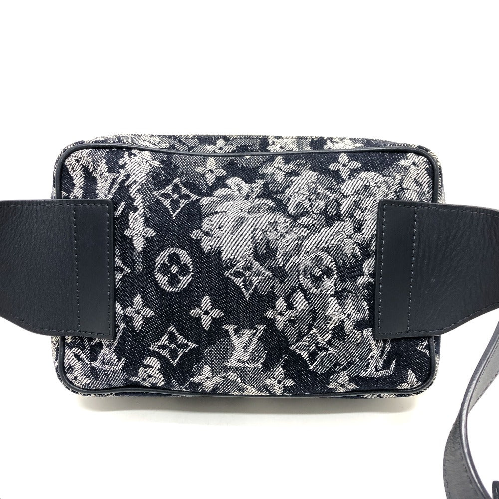 LOUIS VUITTON M57281 モノグラムタペストリー バムバック ワンショルダーバッグ ボディバッグ キャンバス メンズ ネイビー