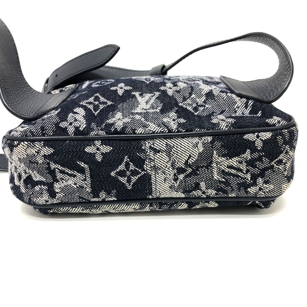 LOUIS VUITTON M57281 モノグラムタペストリー バムバック ワンショルダーバッグ ボディバッグ キャンバス メンズ ネイビー