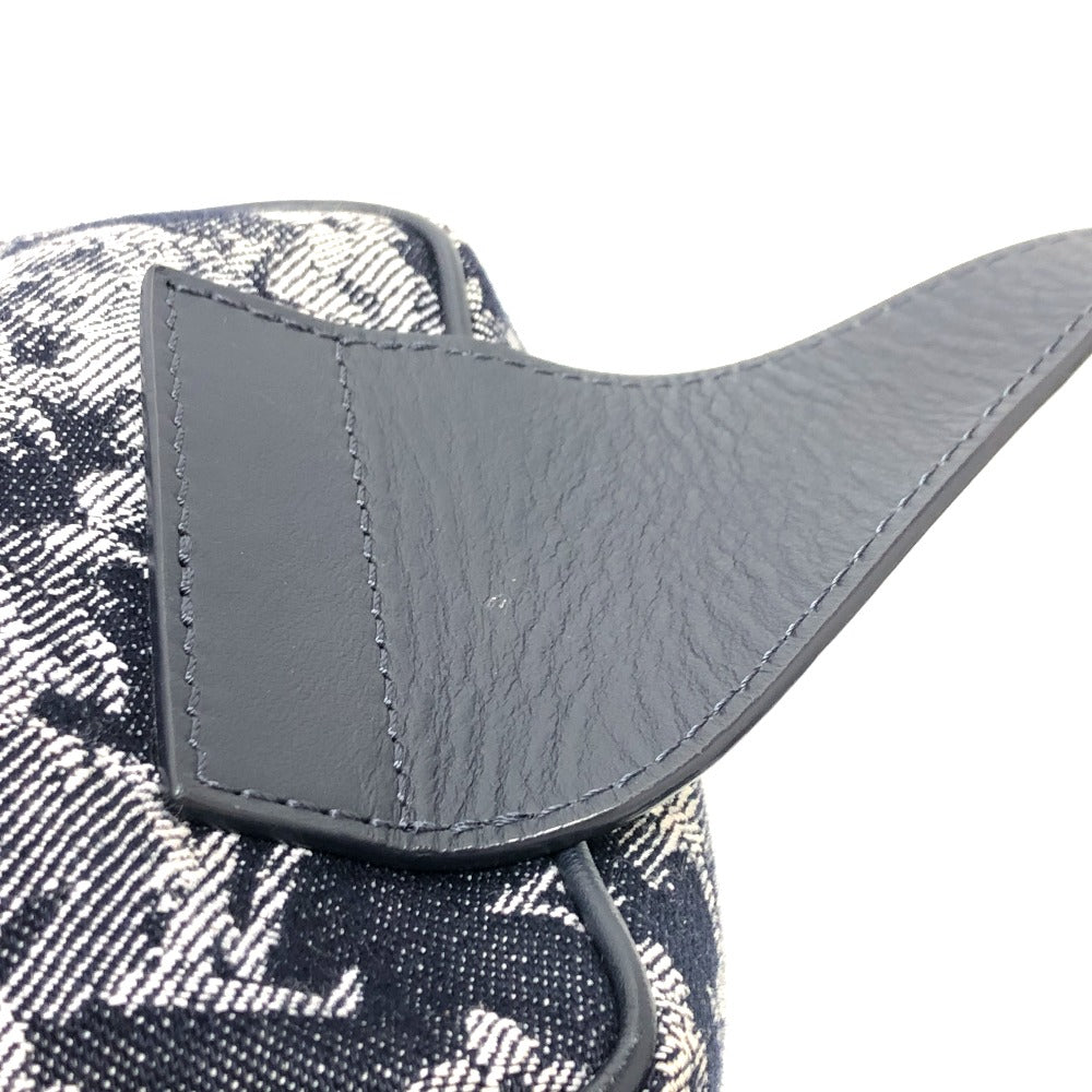 LOUIS VUITTON M57281 モノグラムタペストリー バムバック ワンショルダーバッグ ボディバッグ キャンバス メンズ ネイビー