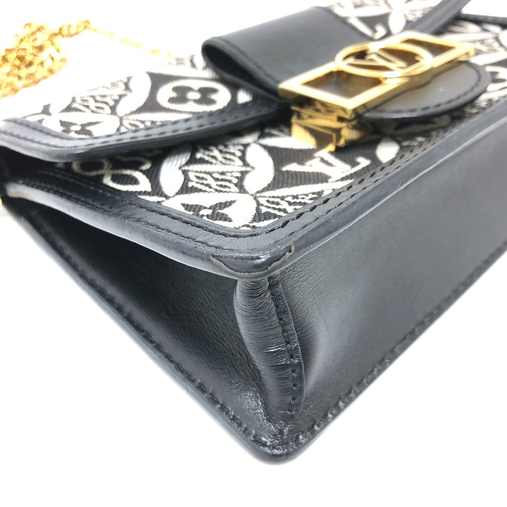 LOUIS VUITTON M69992 モノグラムジャガード ポルトフォイユ ドーフィーヌ チェーン Since 1854 ショルダーバッグ キャンバス レディース ネイビー