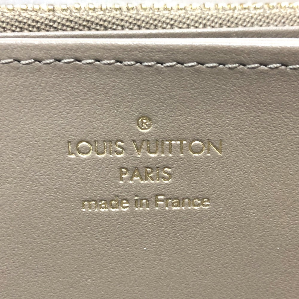 LOUIS VUITTON M81511 モノグラムエンボス ジッピーウォレット ろんぐろんぐラウンドファスナー 長財布 レザー レディース ベージュ系