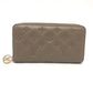 LOUIS VUITTON M81511 モノグラムエンボス ジッピーウォレット ろんぐろんぐラウンドファスナー 長財布 レザー レディース ベージュ系