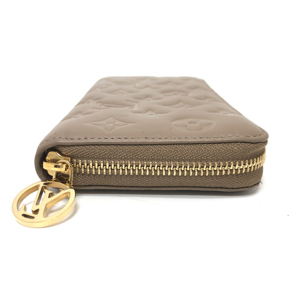 LOUIS VUITTON M81511 モノグラムエンボス ジッピーウォレット ろんぐろんぐラウンドファスナー 長財布 レザー レディース ベージュ系