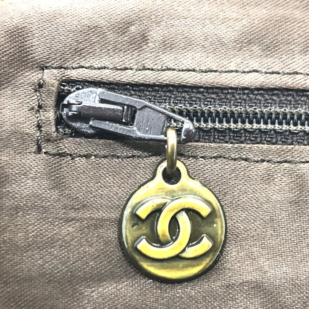 CHANEL CC ココマーク ヴィンテージ プラスチックハンドル トートバッグ スエード レディース ブラウン