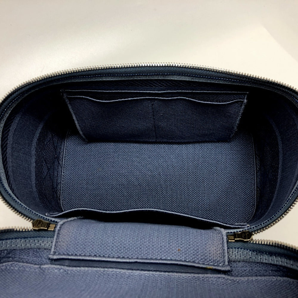 Dior カナージュ エンブロイダリー バニティバッグ キャンバス レディース ブルー