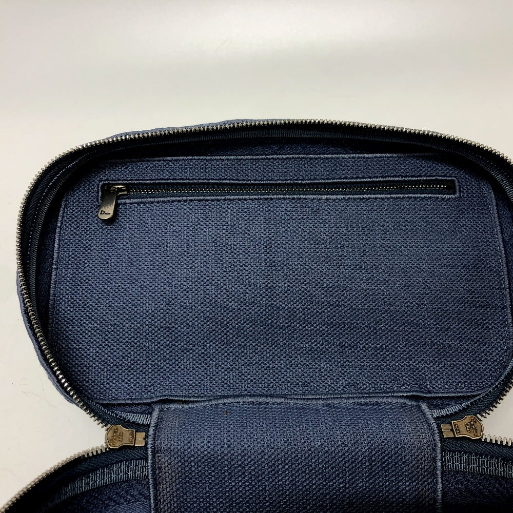 Dior カナージュ エンブロイダリー バニティバッグ キャンバス レディース ブルー