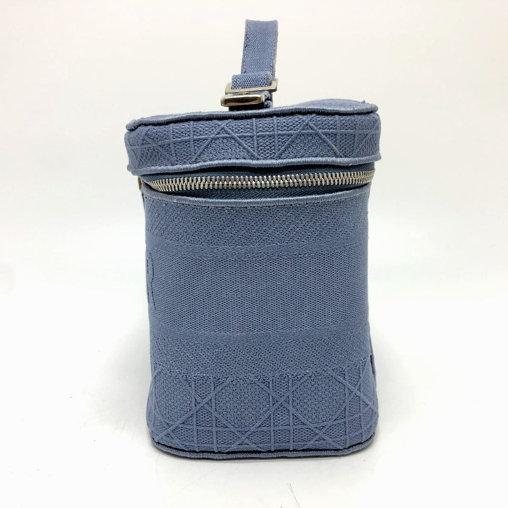 Dior カナージュ エンブロイダリー バニティバッグ キャンバス レディース ブルー