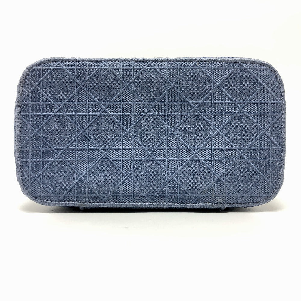 Dior カナージュ エンブロイダリー バニティバッグ キャンバス レディース ブルー