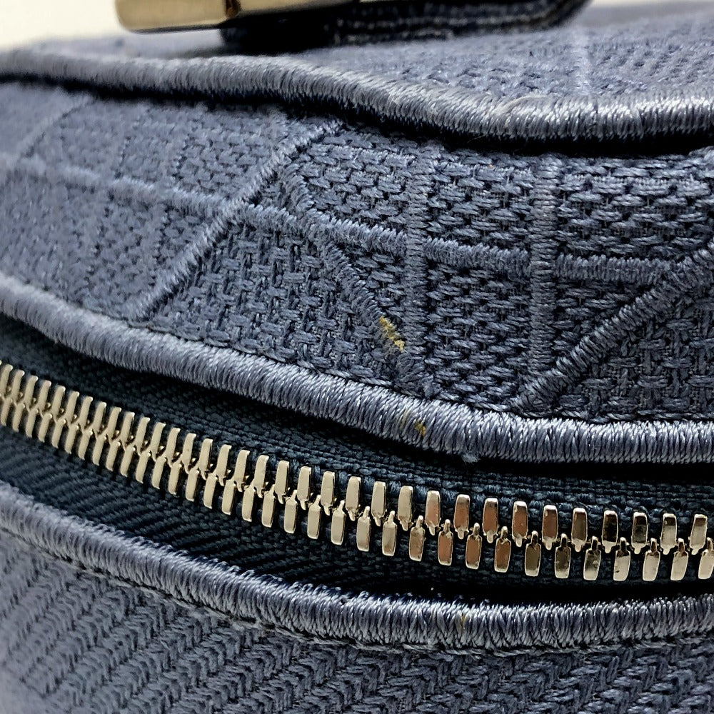 Dior カナージュ エンブロイダリー バニティバッグ キャンバス レディース ブルー