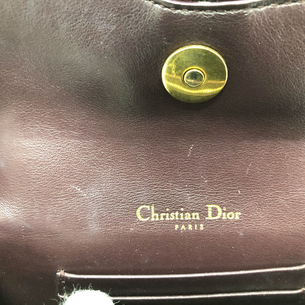 Christian Dior トロッター SADDLE ベルトポーチ ウエストポーチ ボディバッグ キャンバス/レザー レディース ボルドー