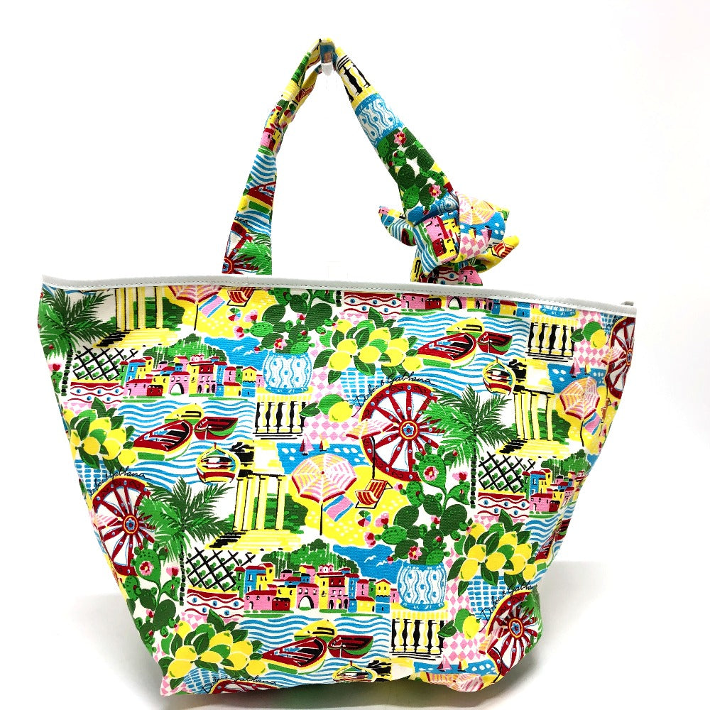 DOLCE&GABBANA ドルガバ カバン トートバッグ キャンバス/レザー メンズ マルチカラー