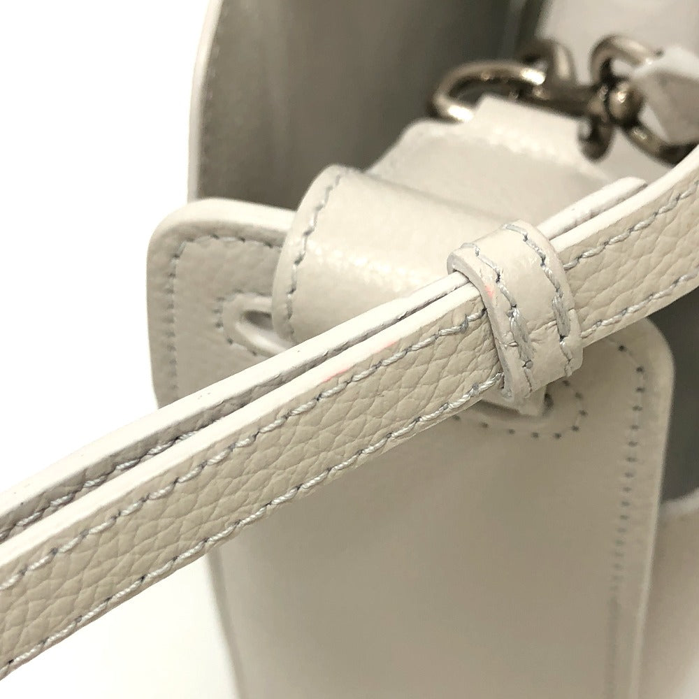 BALENCIAGA 659920 ノースサウス 2WAYバッグ ショルダーバッグ レザー レディース ホワイト