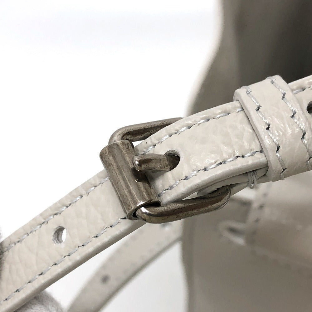 BALENCIAGA 659920 ノースサウス 2WAYバッグ ショルダーバッグ レザー レディース ホワイト