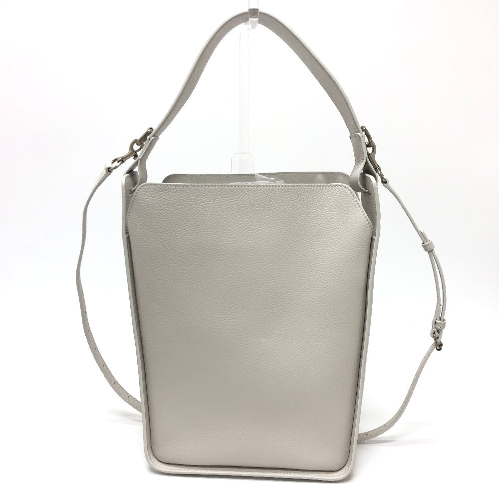 BALENCIAGA 659920 ノースサウス 2WAYバッグ ショルダーバッグ レザー レディース ホワイト