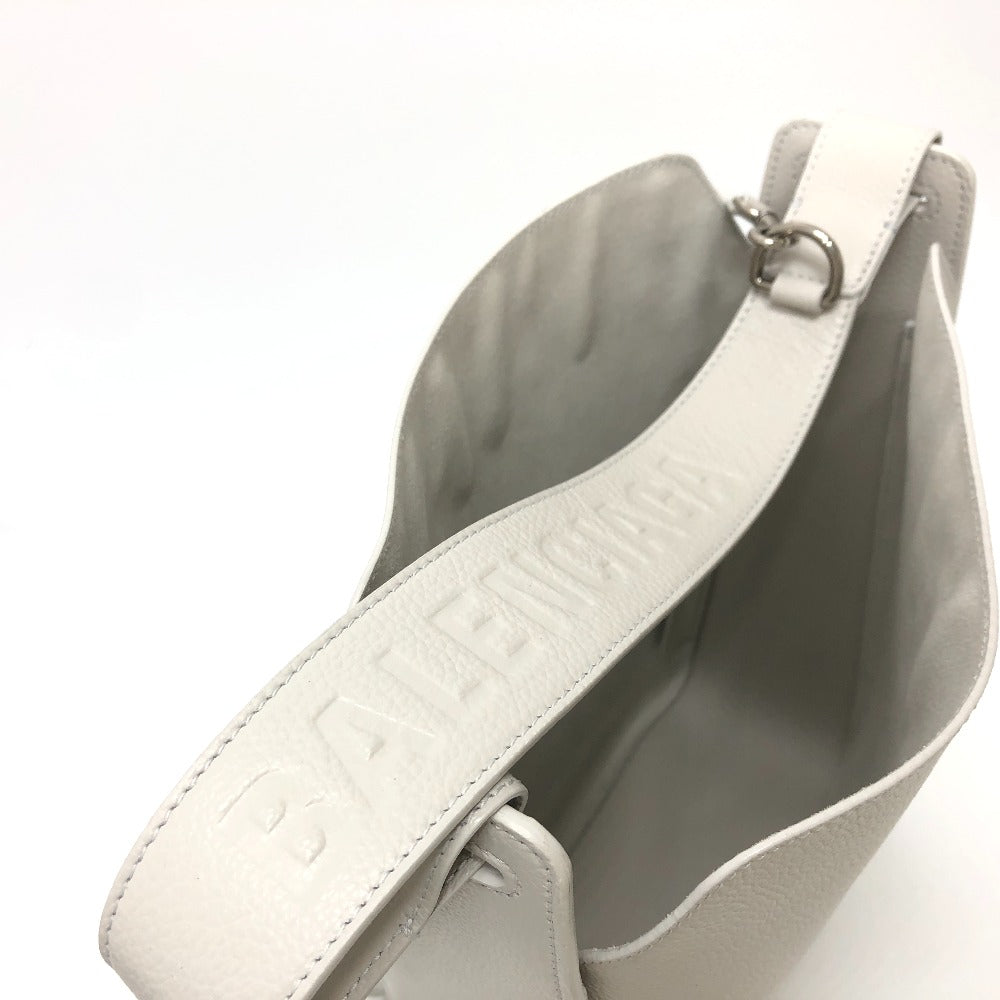 BALENCIAGA 659920 ノースサウス 2WAYバッグ ショルダーバッグ レザー レディース ホワイト
