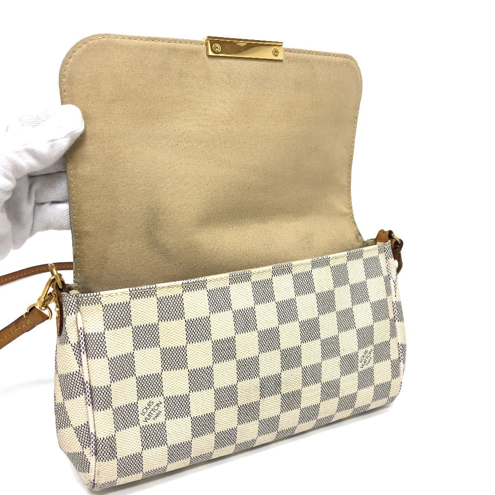 LOUIS VUITTON N41275 ダミエアズール フェイボリットMM 3WAYバッグ チェーン ショルダーバッグ ダミエアズールキャンバス レディース ホワイト