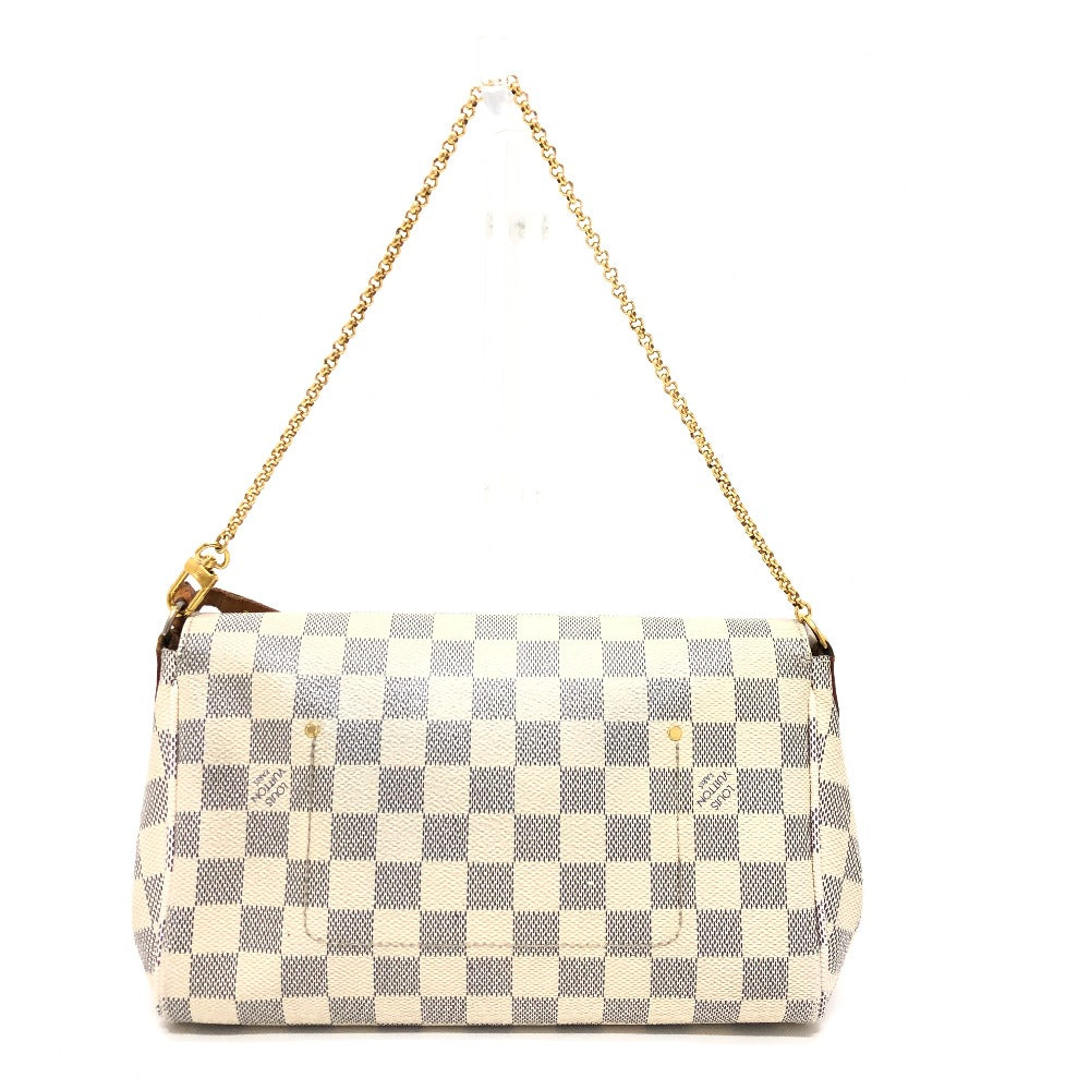 LOUIS VUITTON N41275 ダミエアズール フェイボリットMM 3WAYバッグ チェーン ショルダーバッグ ダミエアズールキャンバス レディース ホワイト