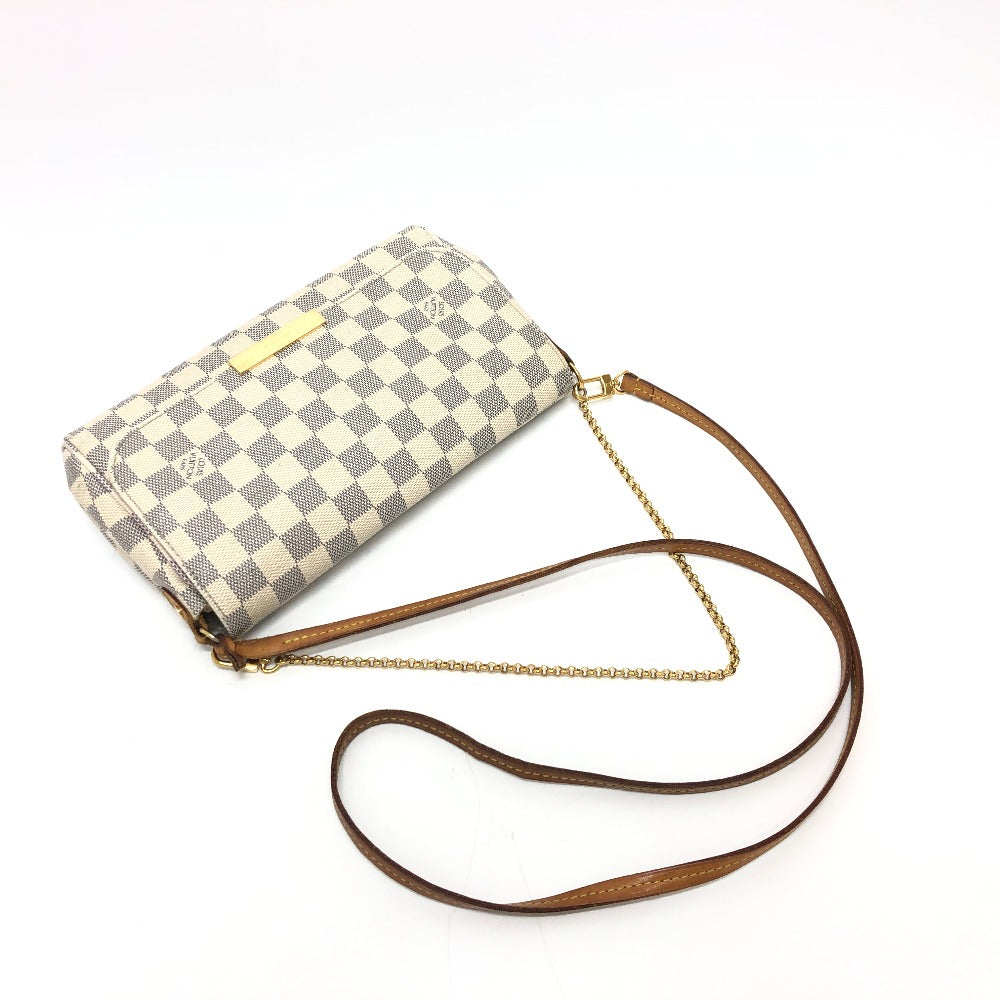 LOUIS VUITTON N41275 ダミエアズール フェイボリットMM 3WAYバッグ チェーン ショルダーバッグ ダミエアズールキャンバス レディース ホワイト