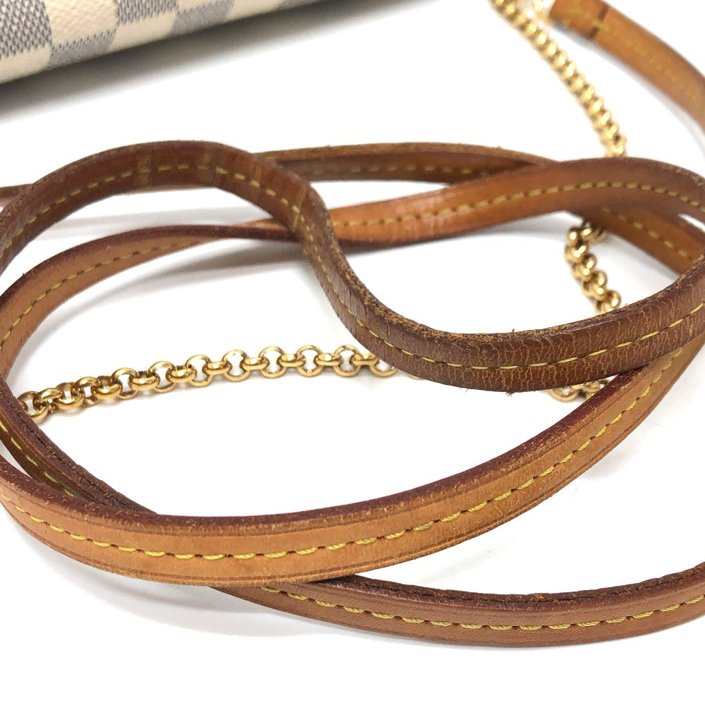 LOUIS VUITTON N41275 ダミエアズール フェイボリットMM 3WAYバッグ チェーン ショルダーバッグ ダミエアズールキャンバス レディース ホワイト