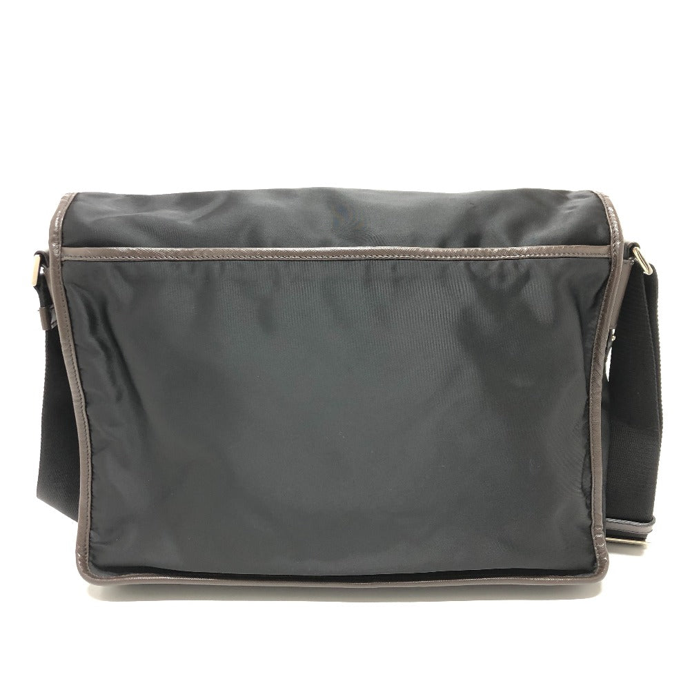 PRADA VA0793 フラップ ロゴ メッセンジャーバッグ カバン 斜め掛けバック ショルダーバッグ ナイロン メンズ ブラック