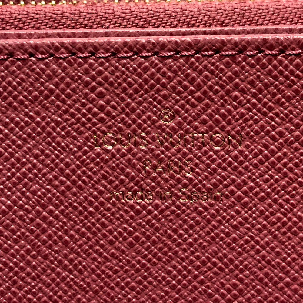 LOUIS VUITTON M81182 モノグラムデニム ジッピーウォレット ラウンドファスナー 長財布 モノグラムデニム レディース ピンク
