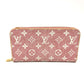 LOUIS VUITTON M81182 モノグラムデニム ジッピーウォレット ラウンドファスナー 長財布 モノグラムデニム レディース ピンク