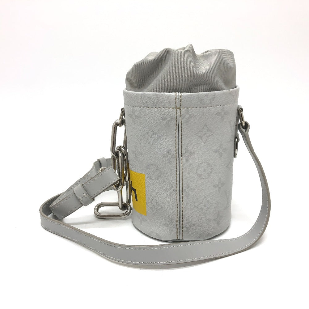 LOUIS VUITTON M44631 ホワイトモノグラム チョークナノ カバン 斜め掛け 巾着 バケツ ばけつ ショルダーバッグ モノグラムキャンバス メンズ ホワイト