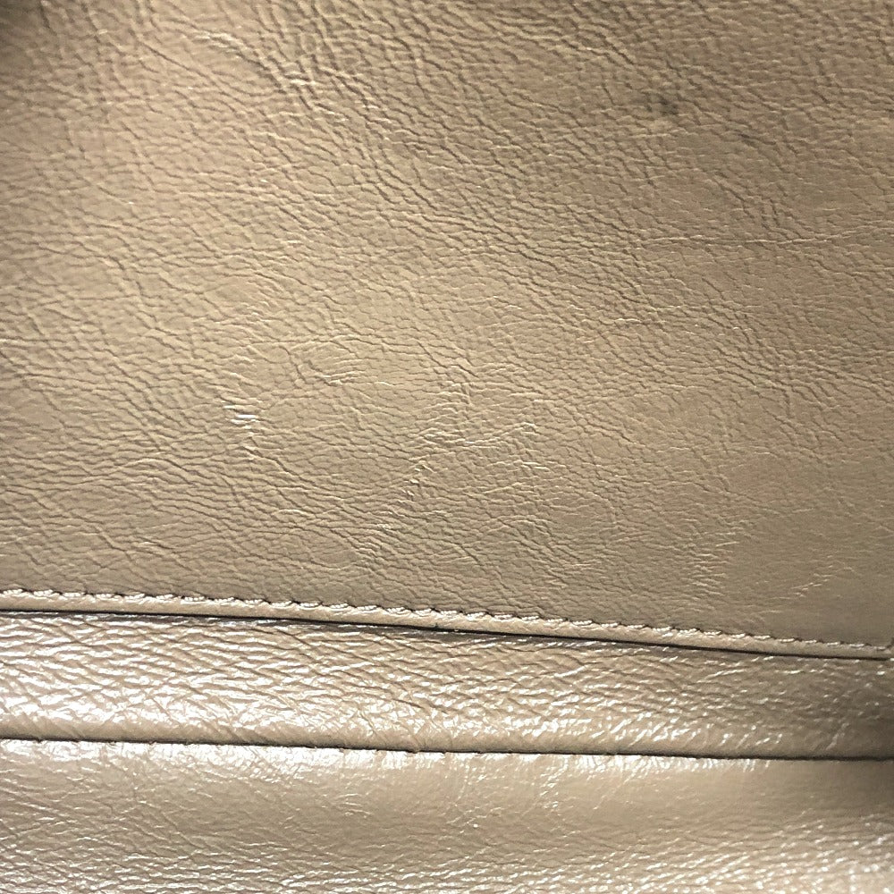 BALENCIAGA 644432 ロゴ エブリデイ ポシェット カバン セカンドバッグ クラッチバッグ レザー レディース ブラウン
