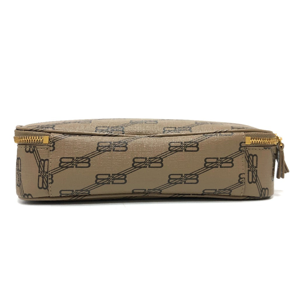 BALENCIAGA 644432 ロゴ エブリデイ ポシェット カバン セカンドバッグ クラッチバッグ レザー レディース ブラウン