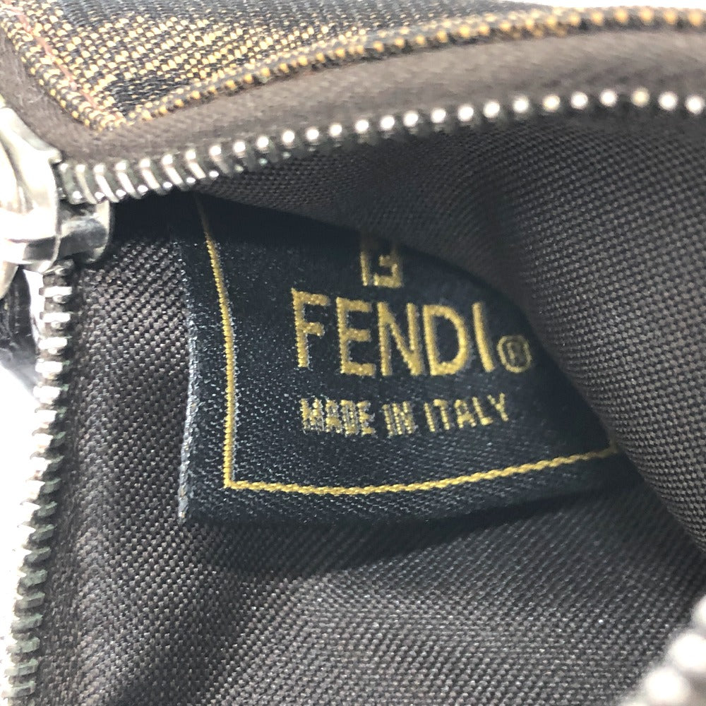 FENDI ズッカ 財布 小銭入れ キーリング付き コインケース キャンバス レディース ブラウン