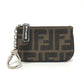 FENDI ズッカ 財布 小銭入れ キーリング付き コインケース キャンバス レディース ブラウン