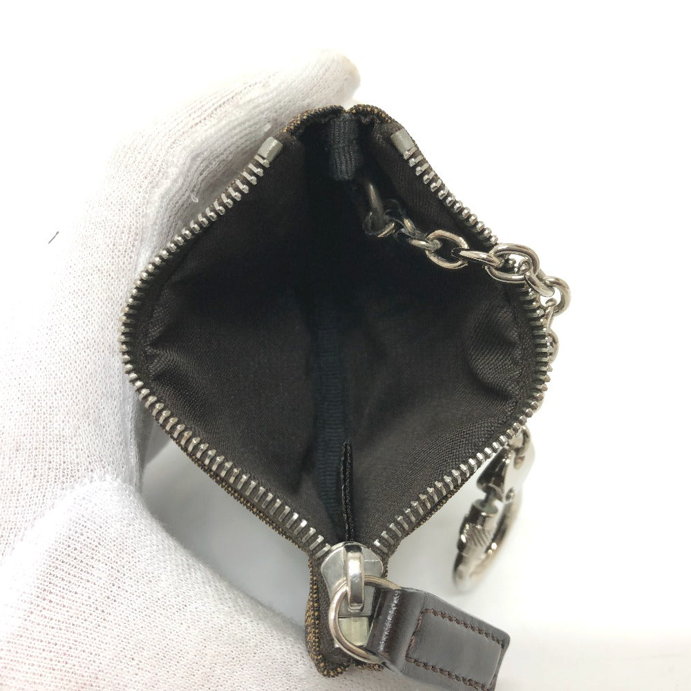 FENDI ズッカ 財布 小銭入れ キーリング付き コインケース キャンバス レディース ブラウン