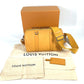 LOUIS VUITTON M21438 LVアエログラム シティ キーポル 2WAY 斜め掛け ショルダーバッグ レザー メンズ イエロー