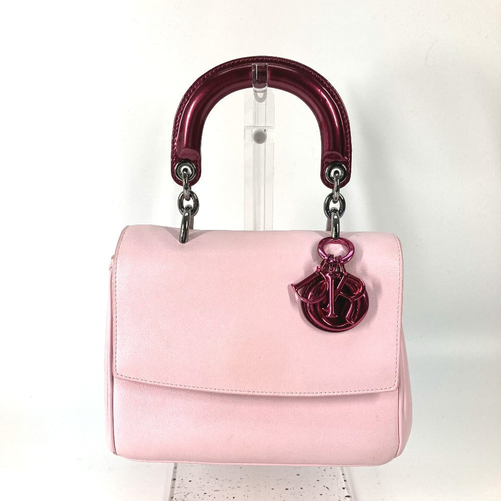 Dior ビーディオール 2WAYバッグ バッグ カバン ハンドバックショルダーバッグ 斜め掛け ハンドバッグ レザー レディース メタリックピンク