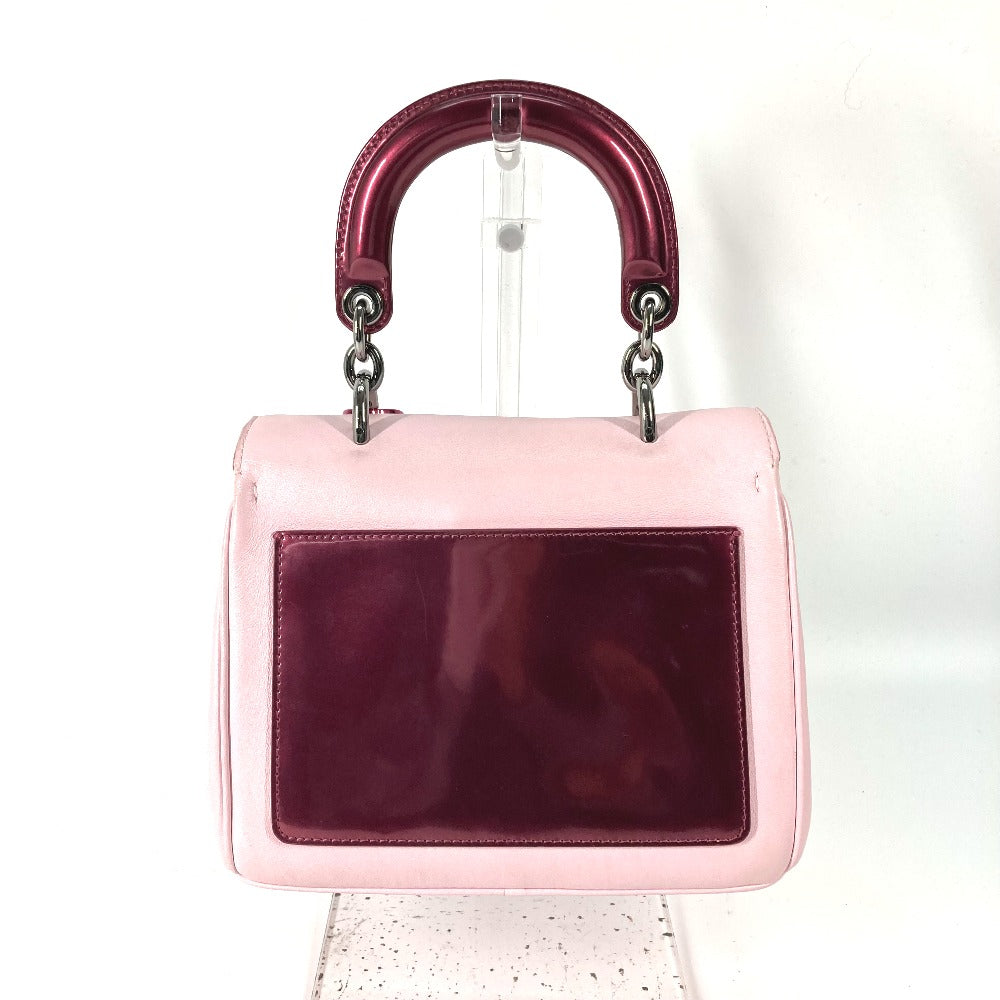 Dior ビーディオール 2WAYバッグ バッグ カバン ハンドバックショルダーバッグ 斜め掛け ハンドバッグ レザー レディース メタリックピンク