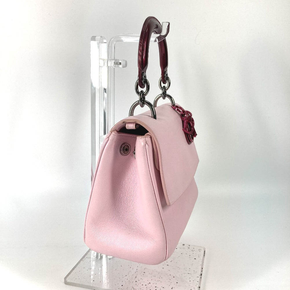 Dior ビーディオール 2WAYバッグ バッグ カバン ハンドバックショルダーバッグ 斜め掛け ハンドバッグ レザー レディース メタリックピンク