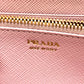 PRADA 1ML506 ロゴ ジッピーウォレット ラウンドファスナー 長財布 サフィアーノレザ－ レディース ピンク
