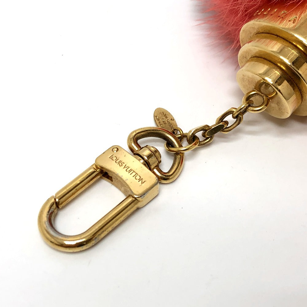 LOUIS VUITTON M65143 トーテム バッグチャーム キーホルダー ファー レディース ピンク