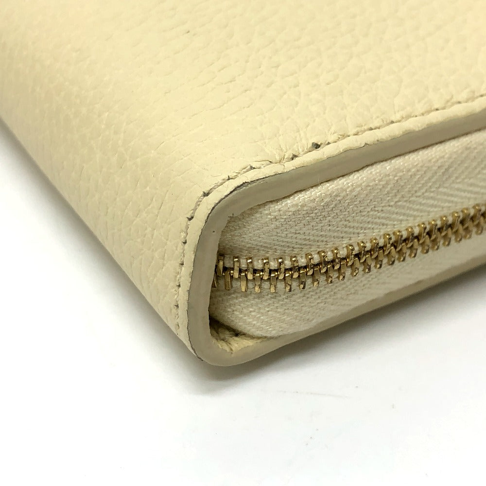 CELINE ロングウォレット ラウンドファスナー 長財布 レザー レディース ベージュ系