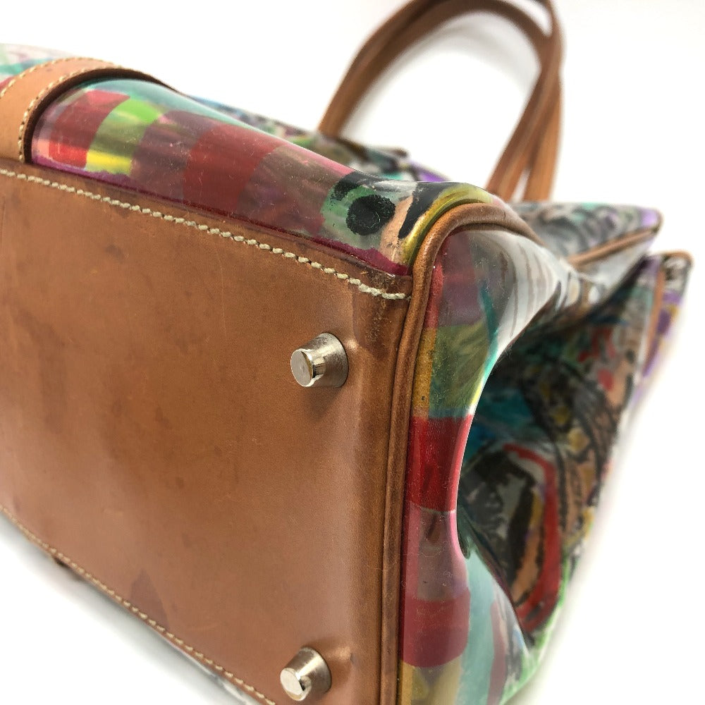 PRADA BR2515 ベネチアプリント トートバッグ ビニール/レザー レディース マルチカラー